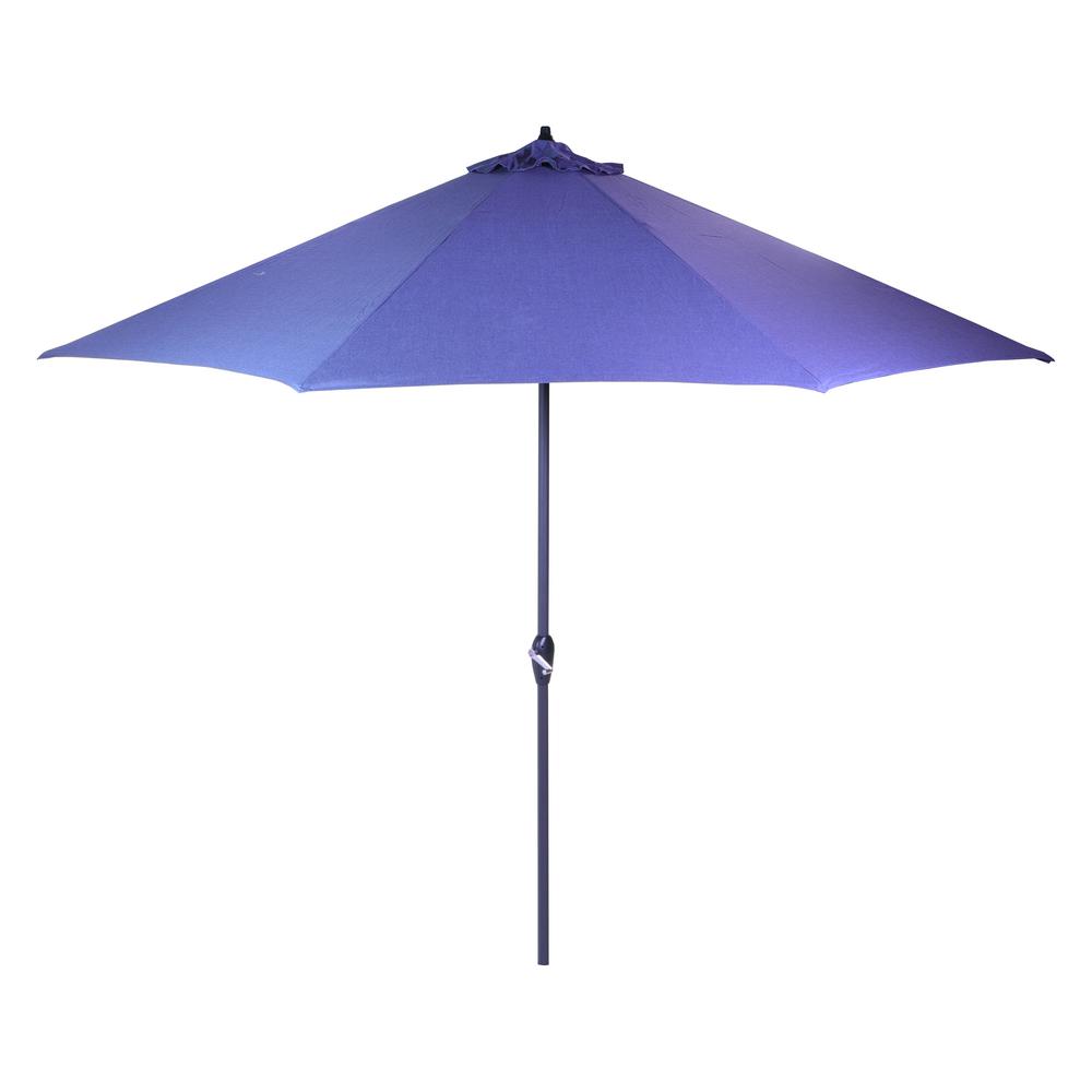 Hampton Bay 11 ft. Aluminum Market Patio Umbrella in Sunbrella Canvas