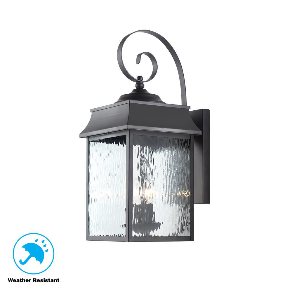  Home  Decorators  Collection  Scroll 2 Light  Black Outdoor  