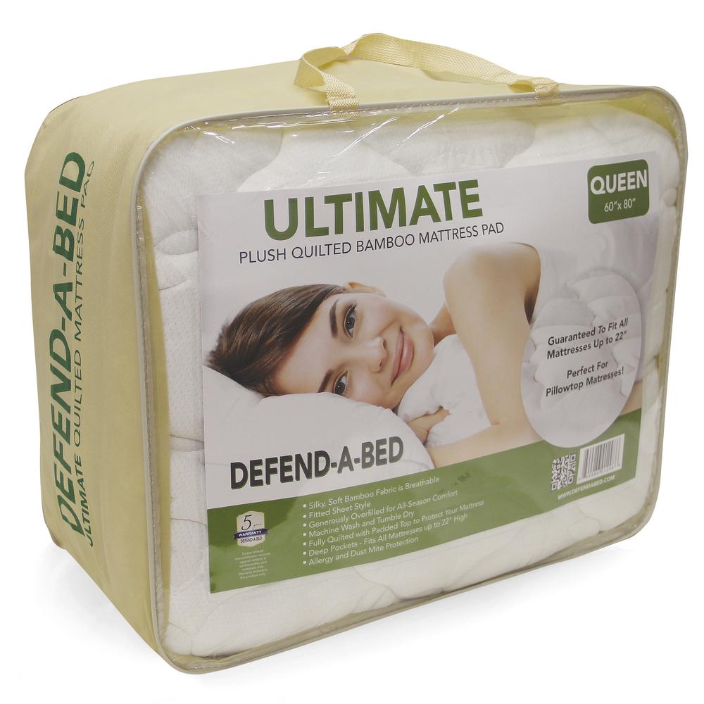 Ultimate Queen-Size Bamboo-Rayon Quilted Waterproof ...