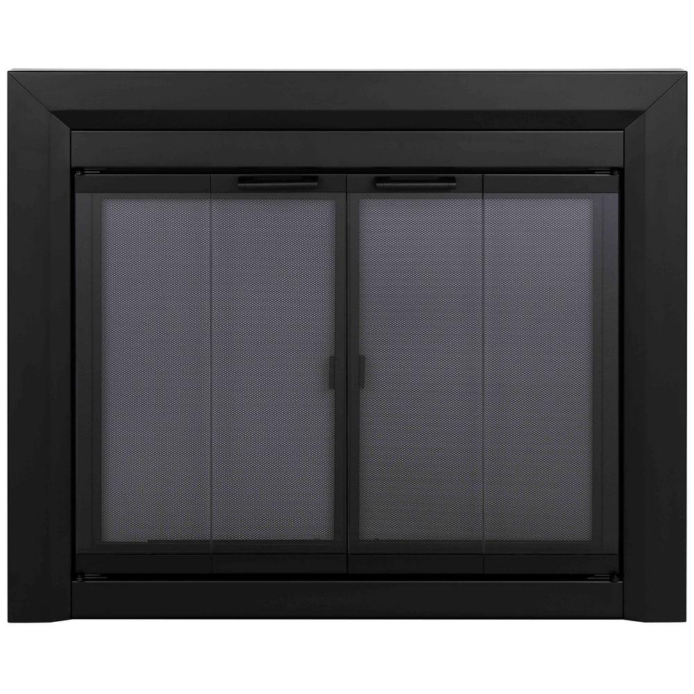 Pleasant Hearth Fieldcrest Fireplace Glass Door Black Model Fc 5901