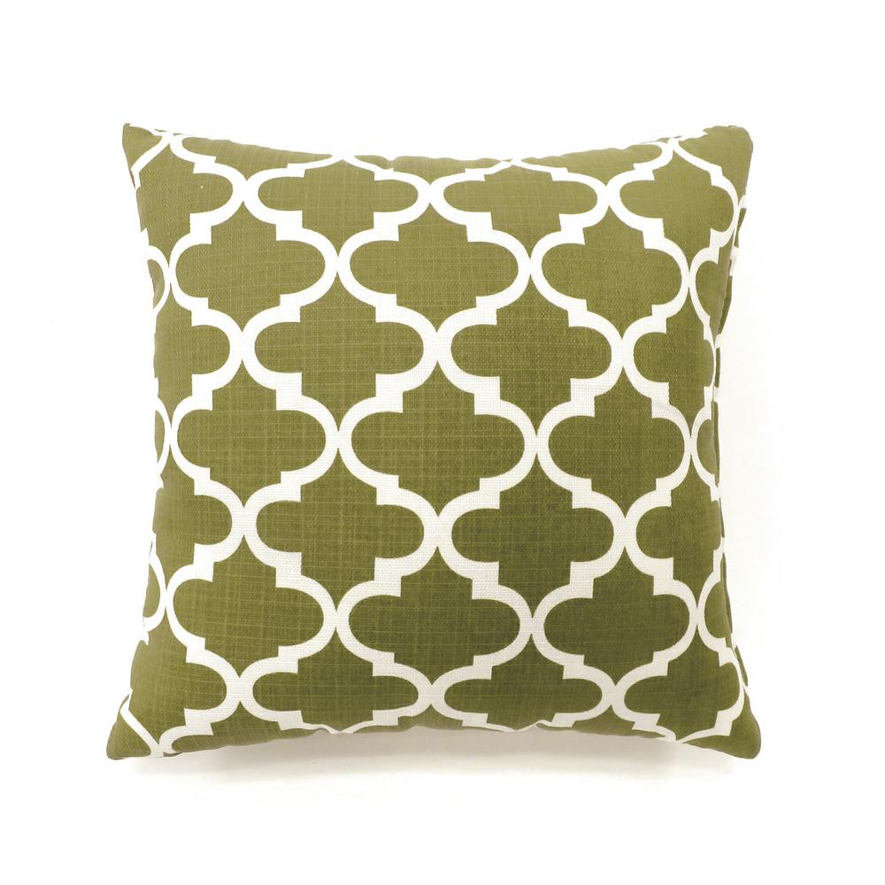 Xia Green Geometric Polyester 22 In X 22 In Throw Pillow Set Of