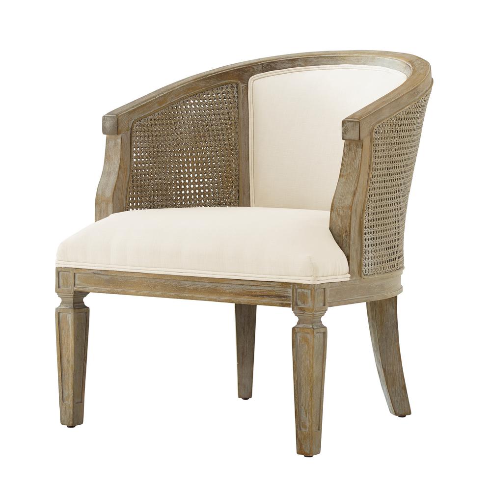 Linon Home Decor Kingston Gray Wash Upholstered Side Chair THD01952 The Home Depot