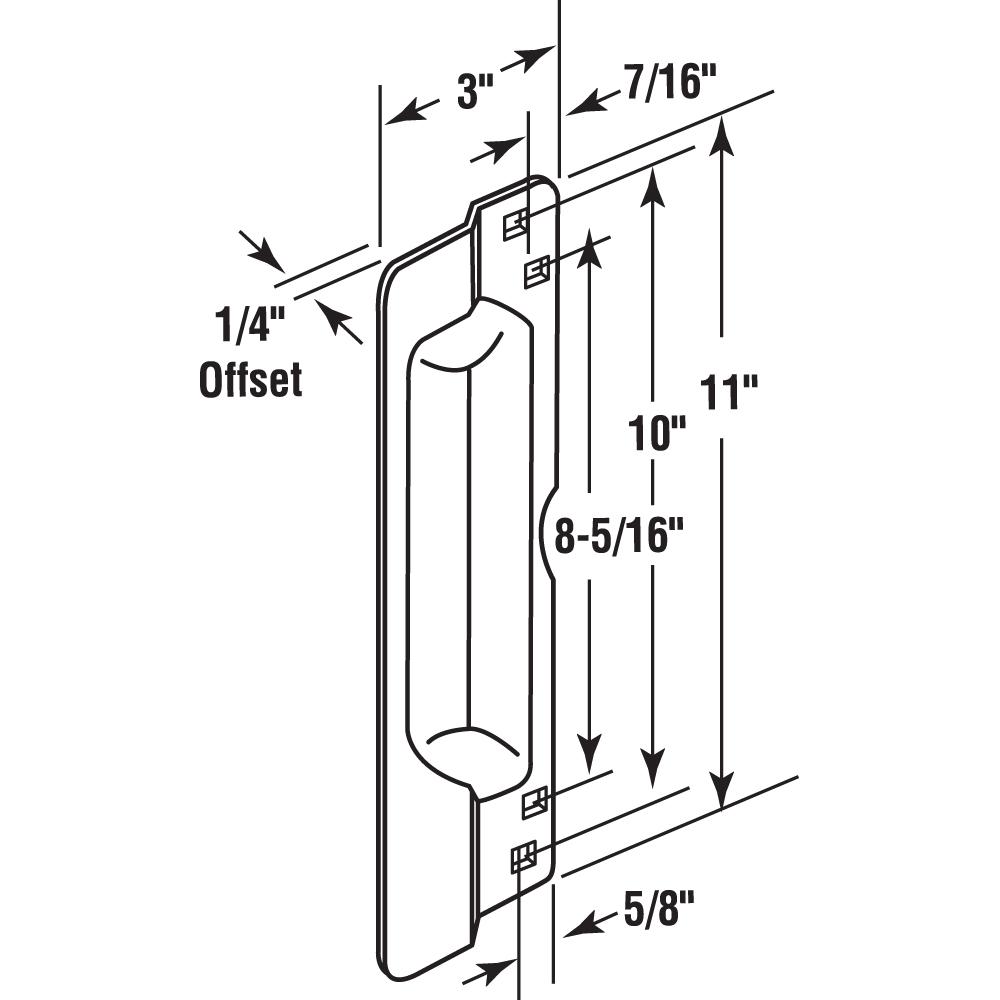 Prime Line 3 In X 11 In Bronze Outswing Latch Guard U 9504 The
