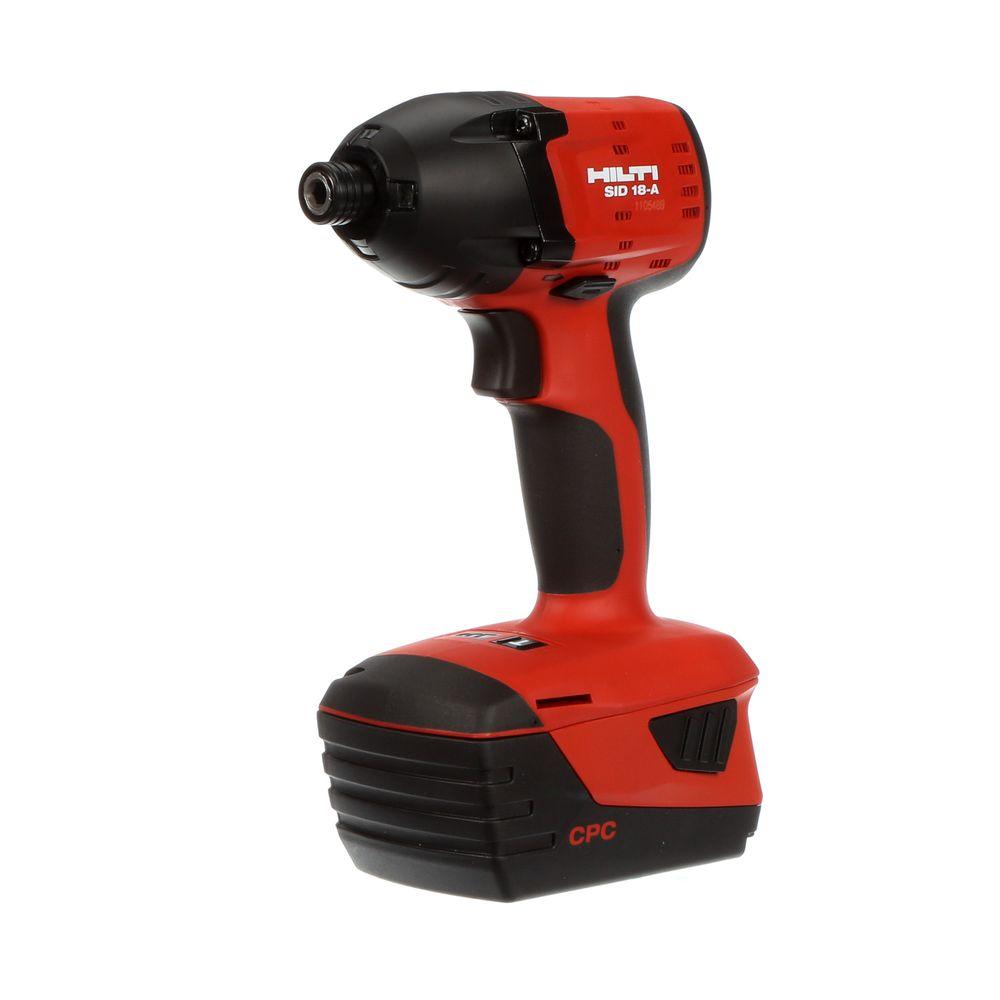 Hilti SID 18Volt LithiumIon 1/4 in. Hex Cordless Impact Driver