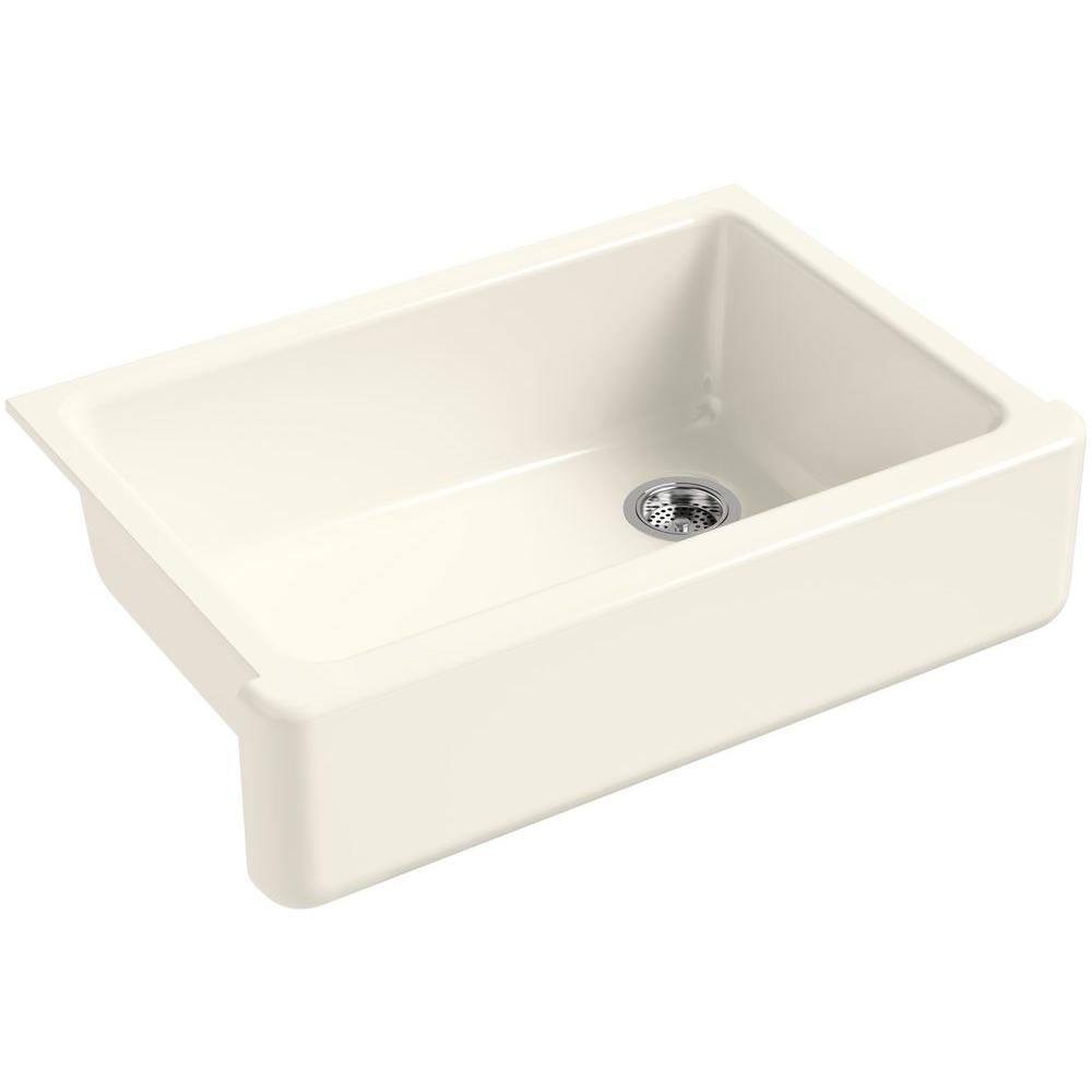 Kohler K-5827 Whitehaven 32-11/16" Single Basin Under-Mount Cast Iron Kitchen Si