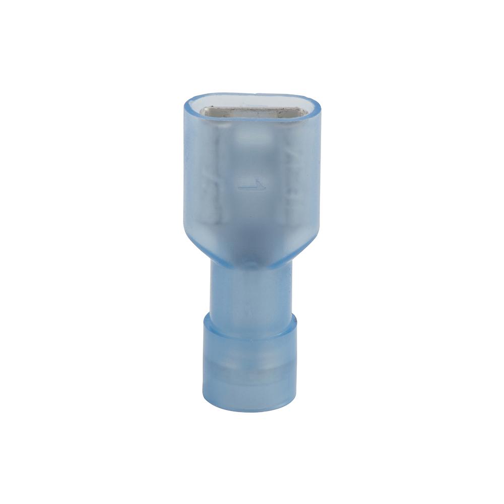 20 BLUE VINYL PIGGY BACK ELECTRICAL PUSH ON CONNECTORS 0.250/",14-16 GAUGE