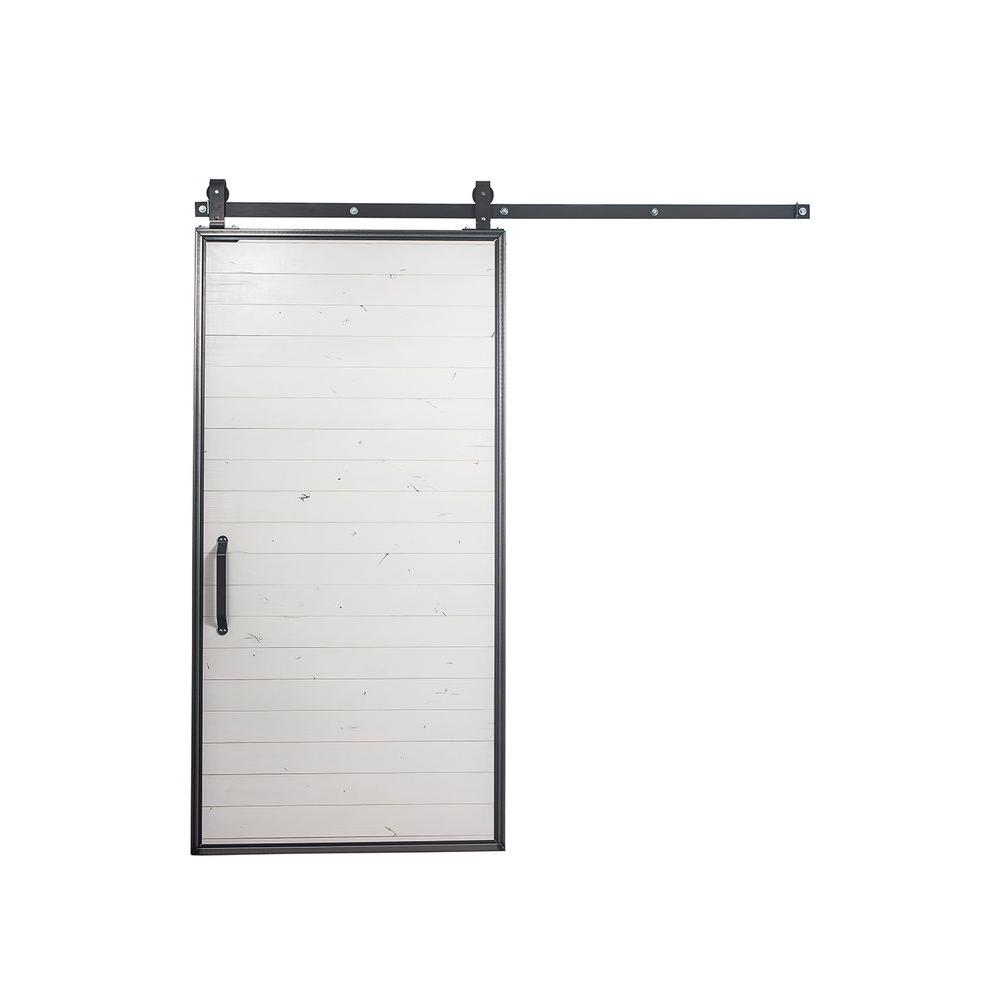 Rustica Hardware 36 inch x 84 inch Mountain Modern White Wood Barn Door with... by Rustica Hardware