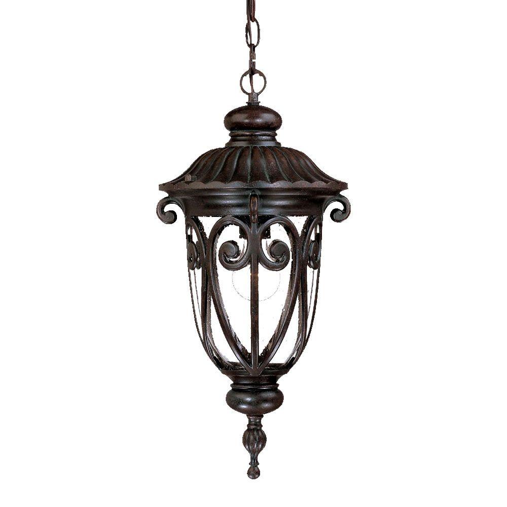 Naples Collection 1 Light Marbleized Mahogany Outdoor Hanging Lantern Fixture Naples Collection 1 Light Marbleized Mahogany Outdoor Hanging Lantern Fixture