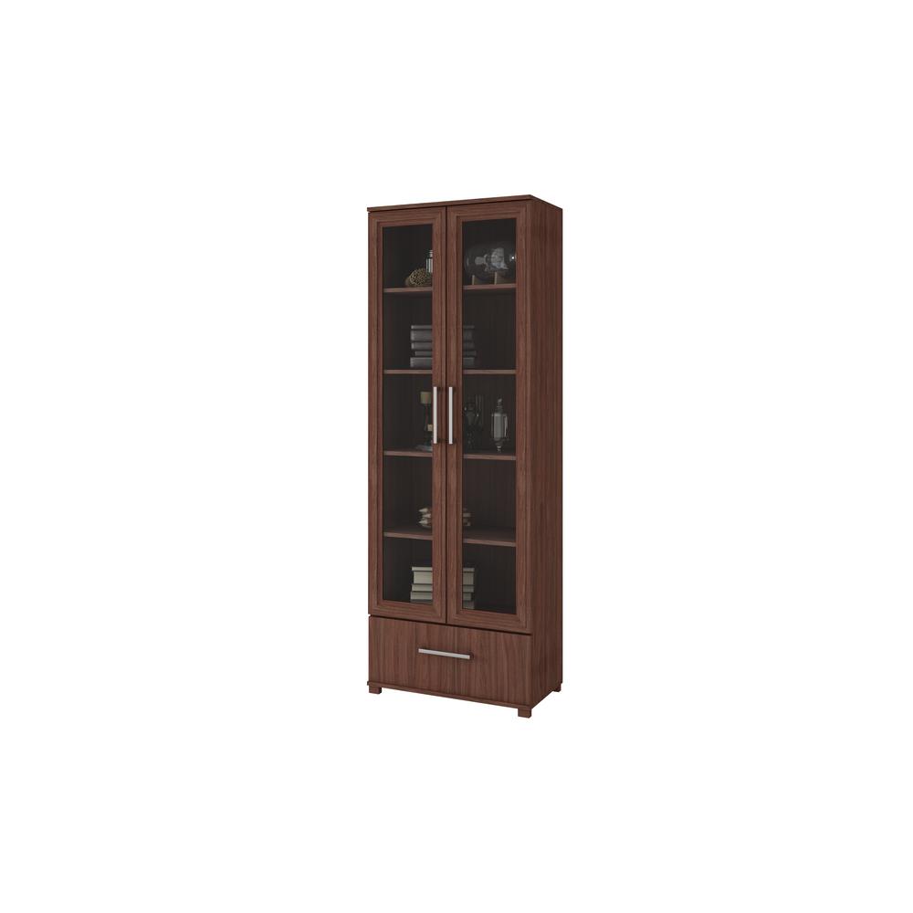 Manhattan Comfort Serra 1 0 Nut Brown 5 Shelf Bookcase 75amc164 Manhattan Comfort Serra 1 0 Nut Brown 5 Shelf Bookcase 75amc164 The Home Depot