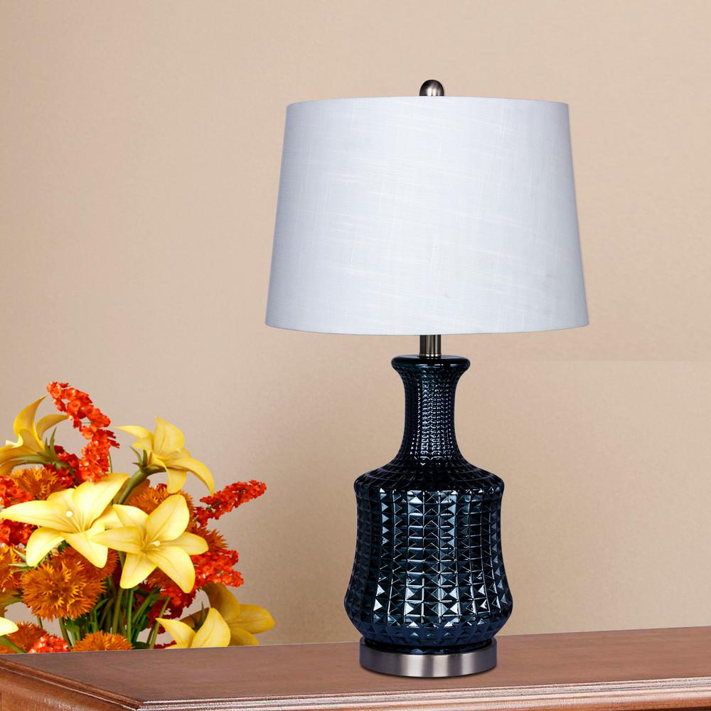 dark blue bedside lamps