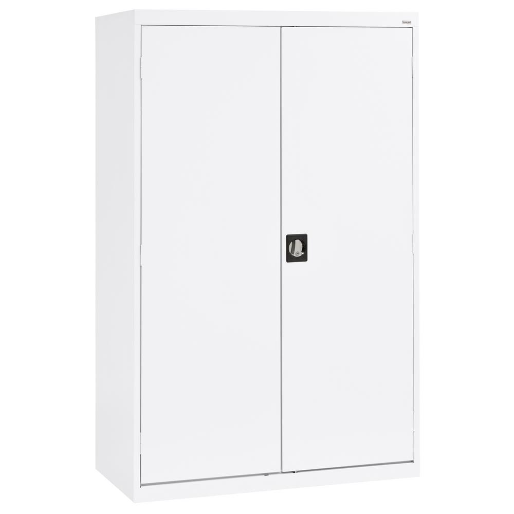 Closetmaid 80 In H X 48 In W X 16 In D White Melamine Jumbo Storage Cabinet 12357 The Home Depot