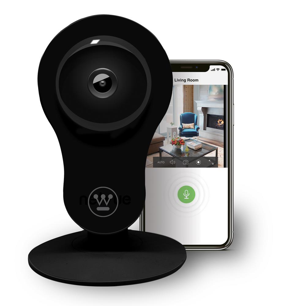 Wireless Indoor Slim Surveillance Camera With Motion Sensor In Matte Black 6202 B The Home Depot