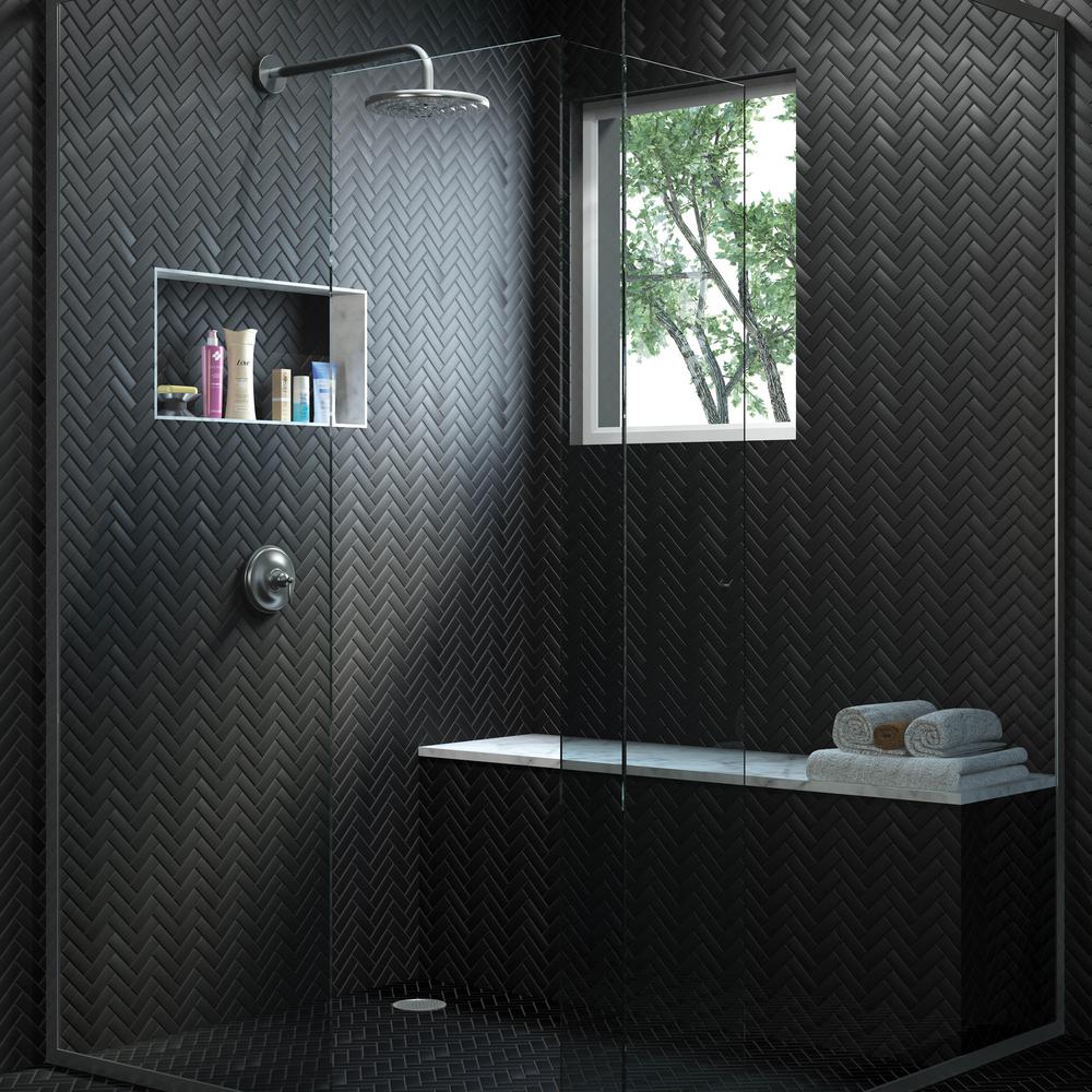 Daltile Re Matte Black Herringbone 9 In X 12 6 35 Mm Glazed Ceramic Mosaic Tile 0 Sq Ft Piece K71113herms1p2 The Home Depot - Daltile Matte Black Wall Tile Daltile Re Matte Black Herringbone 9 In X 12 6 35 Mm Glazed Ceramic Mosaic Tile 0 Sq Ft Piece K71113herms1p2 The Home Depot - Daltile Matte Black Wall Tile