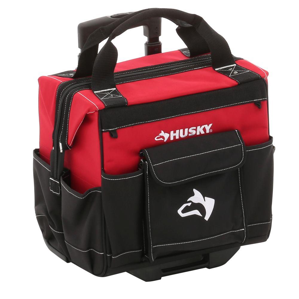 Husky Rolling Tool Box 14 Inch Portable Toolbox Chest Tote Bag