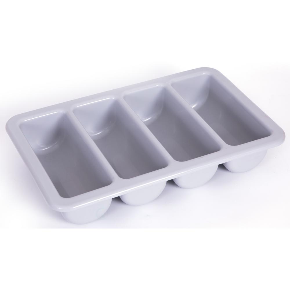 Basicwise 4 in. H x 21 in. W x 13 in. D Gray Plastic