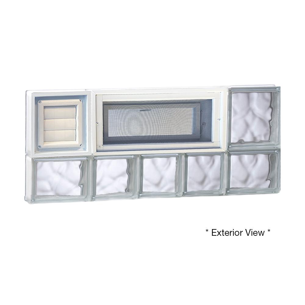 Clearly Secure 32.75 in. x 23.25 in. x 3.125 in. Frameless Wave Pattern
