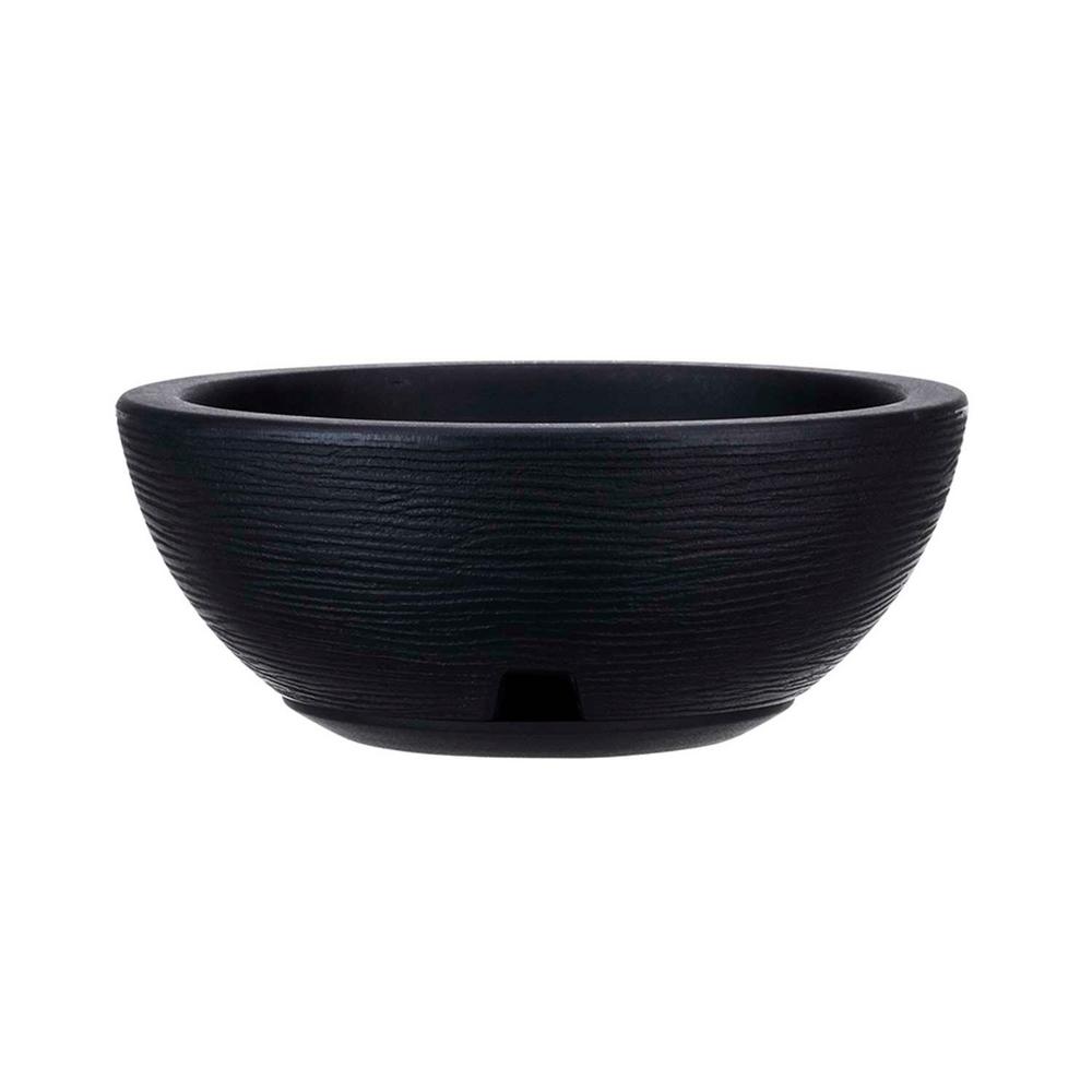 FLORIDIS Amsterdan Small Black Resin Planter Bowl10.16.0275 The Home