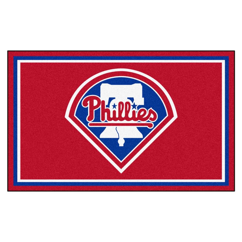 FANMATS Philadelphia Phillies 4 ft. x 6 ft. Area Rug-7075 