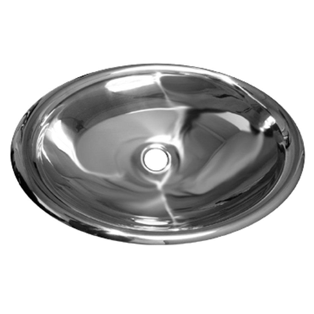 Whitehaus Collection DropIn Bathroom Sink in Polished Stainless SteelWHNVE218MIRR The Home