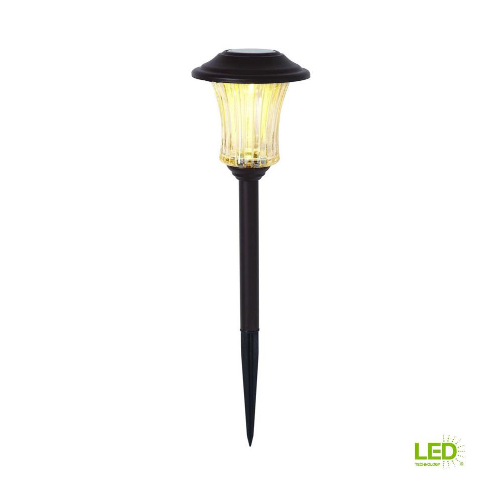 Hampton Bay Solar Bronze Outdoor Integrated Led Landscape Path Light Hampton Bay Solar Bronze Outdoor Integrated Led Landscape Path Light With Champagne Glass 4