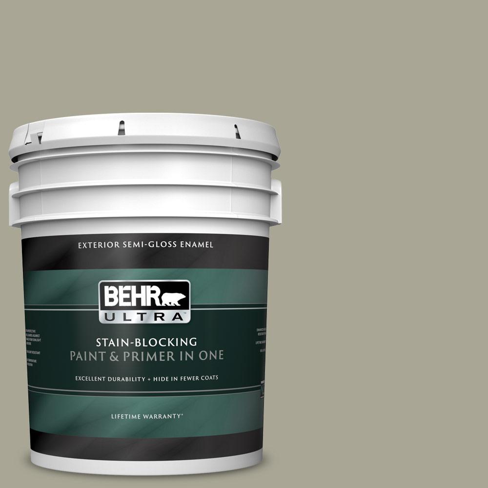 BEHR ULTRA 5 gal. N3504 Jungle Camouflage SemiGloss Enamel Exterior