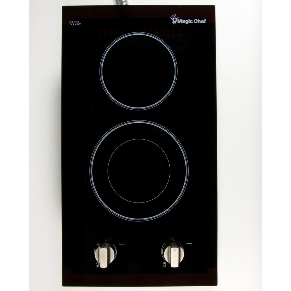 Magic Chef 12 in. Radiant Electric Ceramic Glass Cooktop in Black with