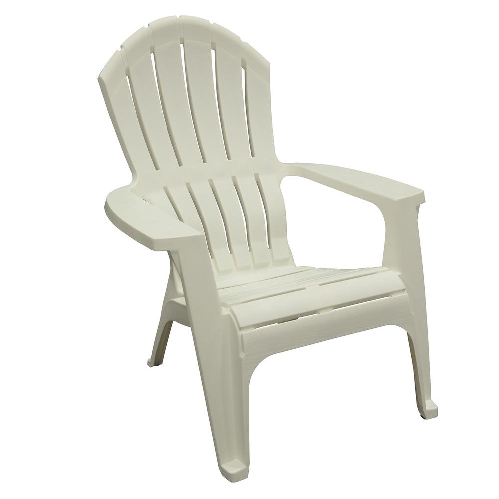 Adams Manufacturing Realcomfort White Resin Plastic Adirondack