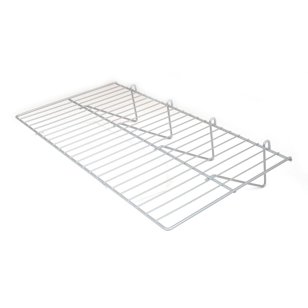 Wire Gridwall Shelves White 23 1//2 x 13 1//2 x 6