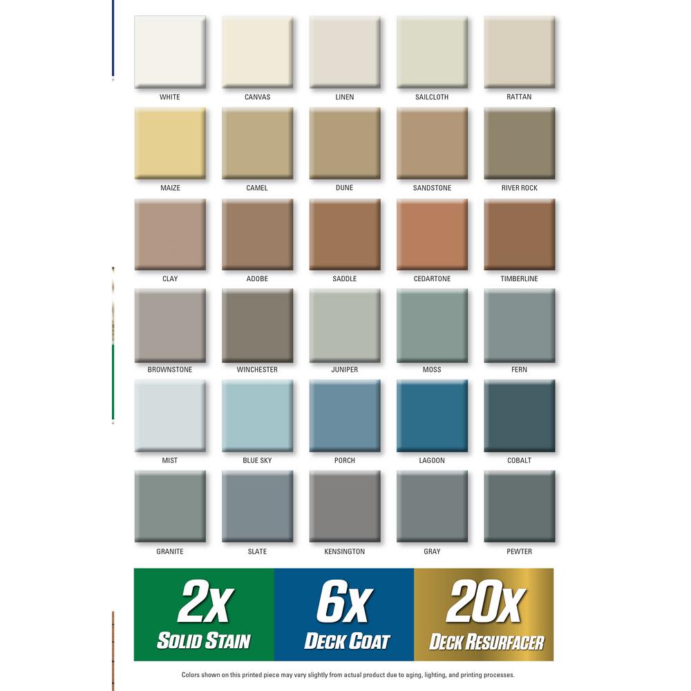 Rustoleum 2x Color Chart