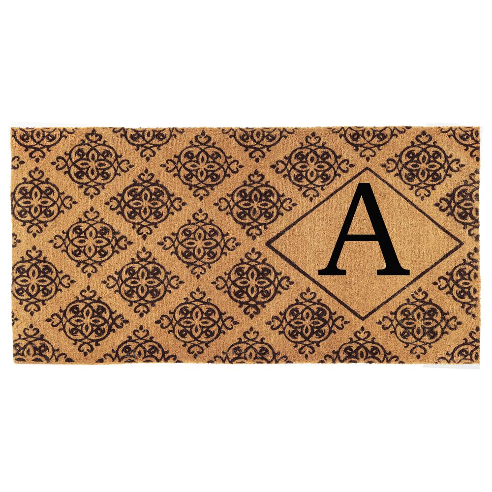 Home & More Regency 36 in. x 72 in. Monogram A Door Mat-103333672A ...