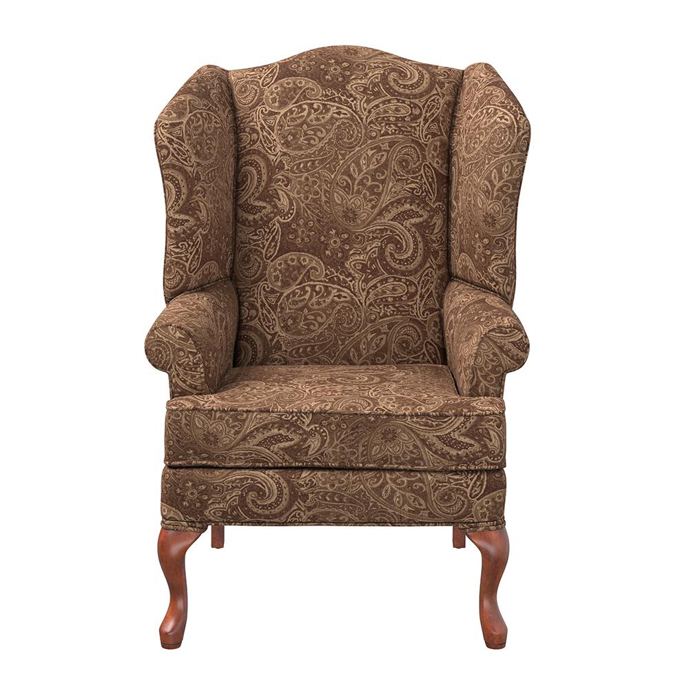 Quality Components Plus Paisley Coco Wing Back Chair 7000 02 The Home Depot