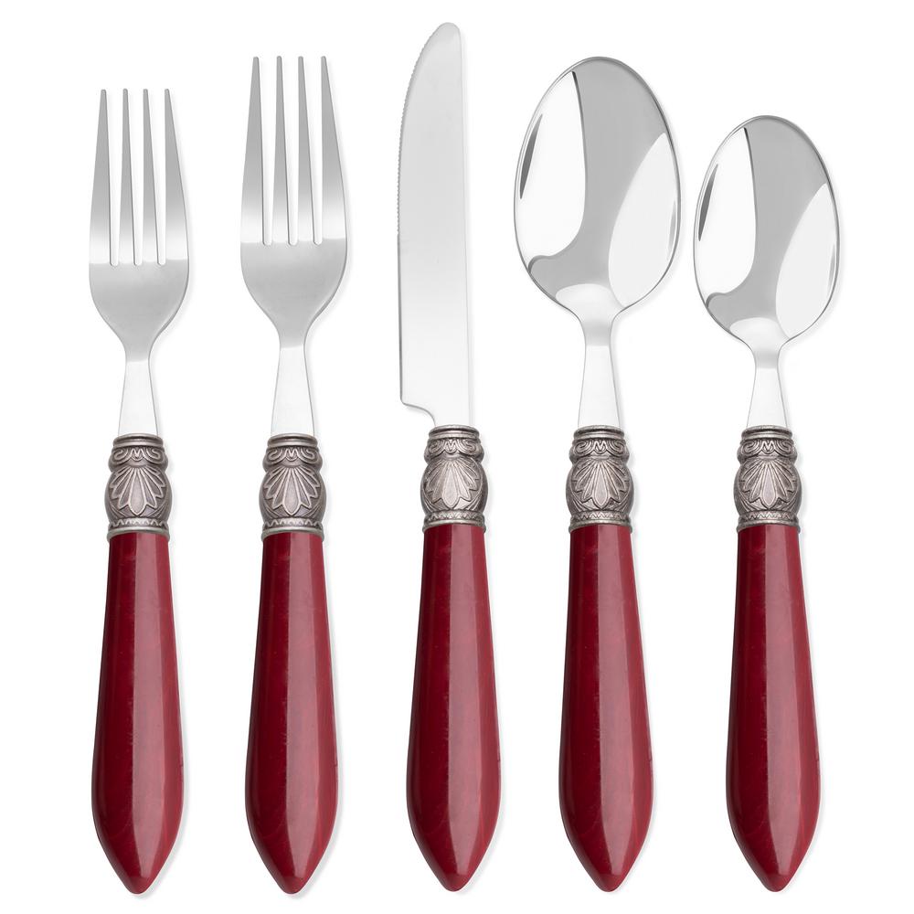 UPC 733652116156 product image for Argent Sophia Red 20-Piece Flatware Set (Service for 4) | upcitemdb.com