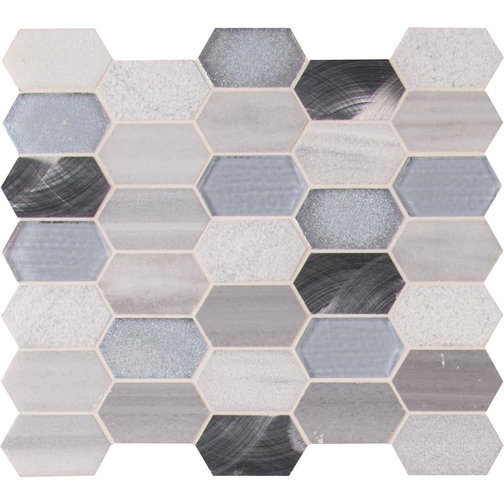 Msi Tile Backsplashes The Home Depot Harlow Picket 12 In X 8mm Gl Metal Stone Mesh