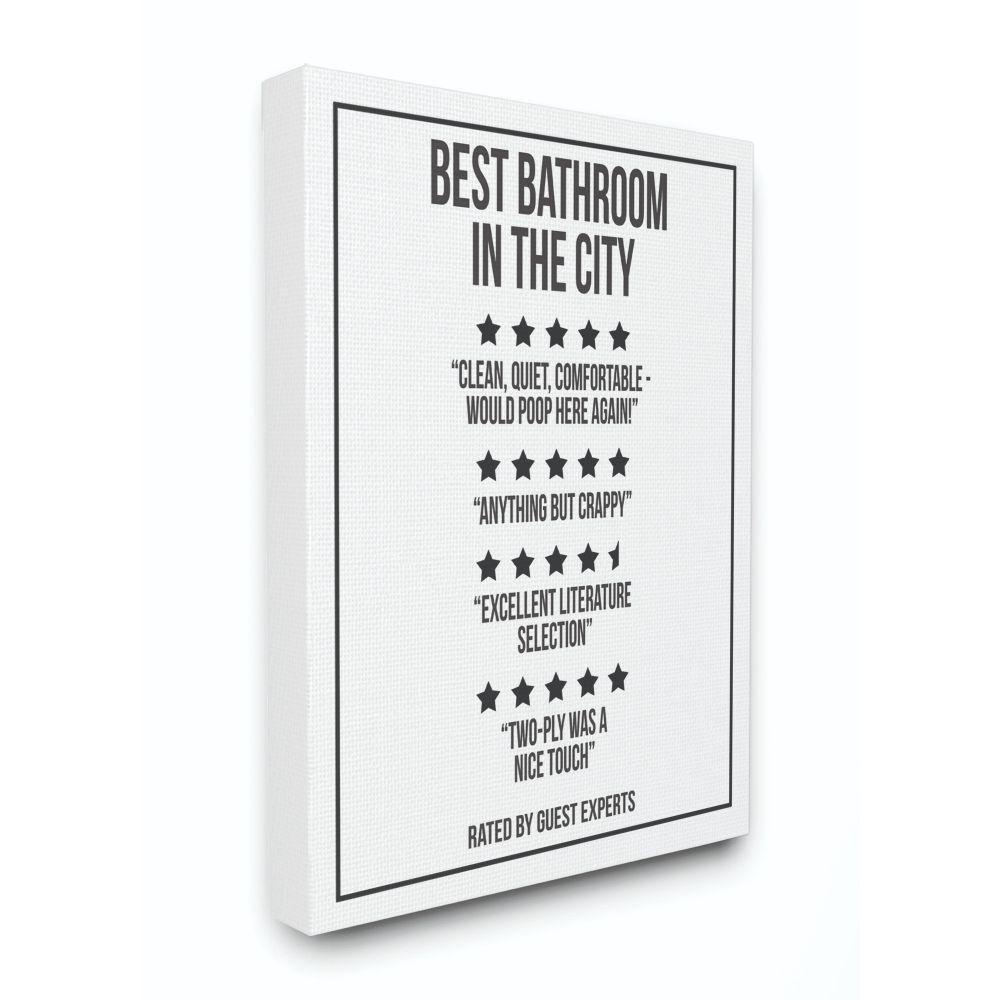 16 In X 20 Five Star Bathroom Black And White By Daphne Poli Canvas Wall Art 16 In X 20 Five Star Bathroom Black And White By Daphne Poli Canvas Wall Art