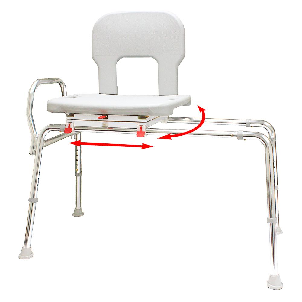 Eagle Health Supplies Bariatric Swivel Sliding Bath Transfer Bench 