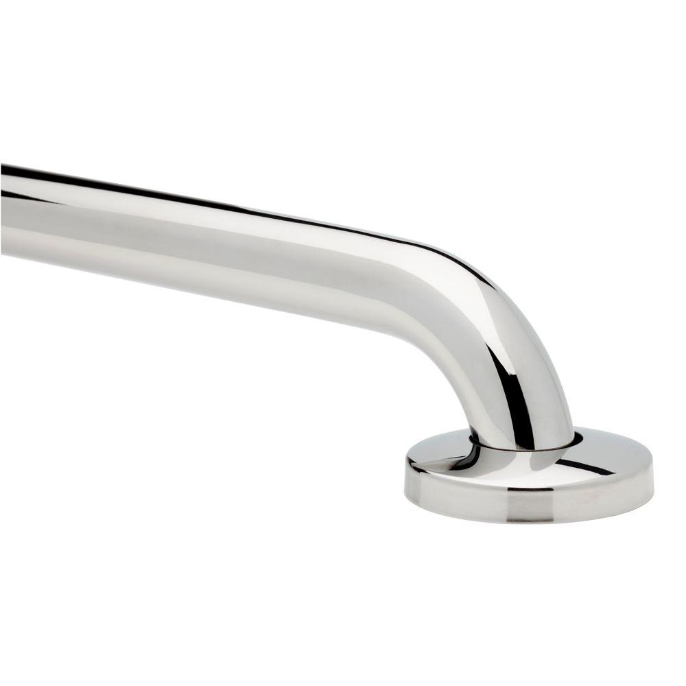 No Drilling Required 18 In X 1 4 Grab Bar Polished Stainless Steel No Drilling Required 18 In X 1 4 Grab Bar Polished Stainless Steel