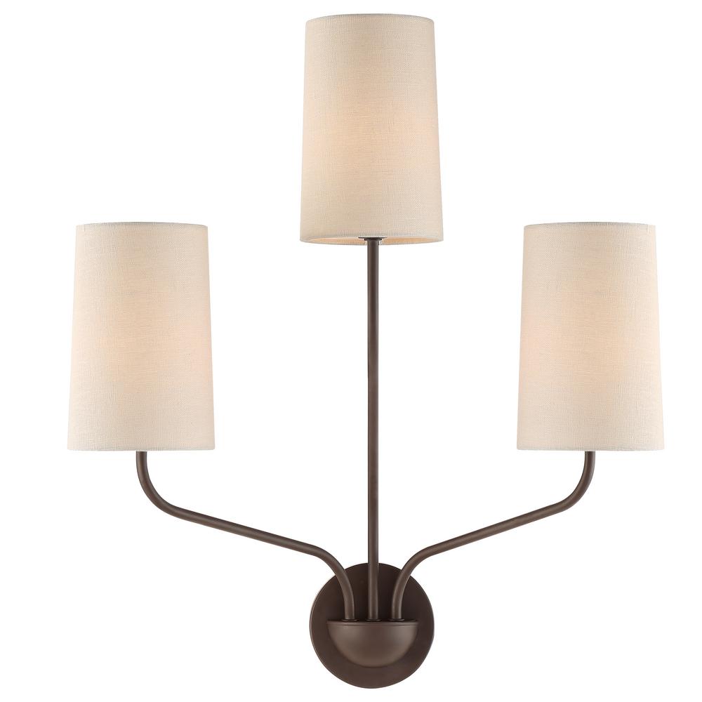 Crystorama 3 Light Leigh Dark Bronze Sconce Lei 203 Db The Home Leigh Dark Bronze Sconce Lei 203 Db
