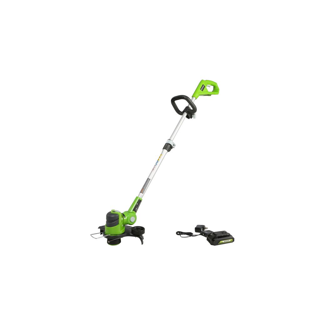 greenworks battery powered weed eater