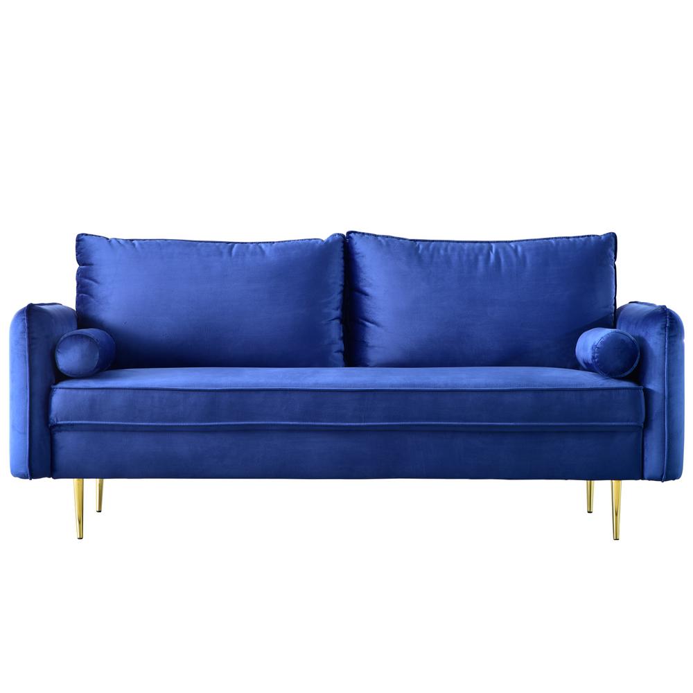 Boyel Living Graceful 33.4 in. Blue Velvet 2Seater Convertible