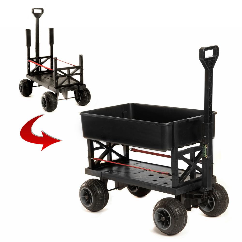 Mighty Max Cart Garden And Utility Cart Po600c Bk Bg The Home Depot