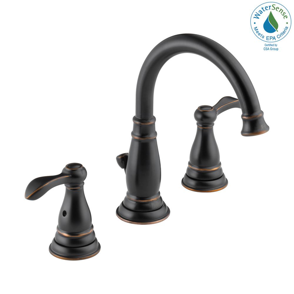 Delta Porter 8 In Widespread 2 Handle, Bronze Bathroom Faucet