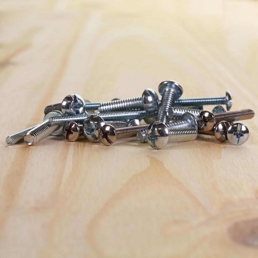Combination Round Head Aluminum Machine Screw 1//4 In-20 X 2 In