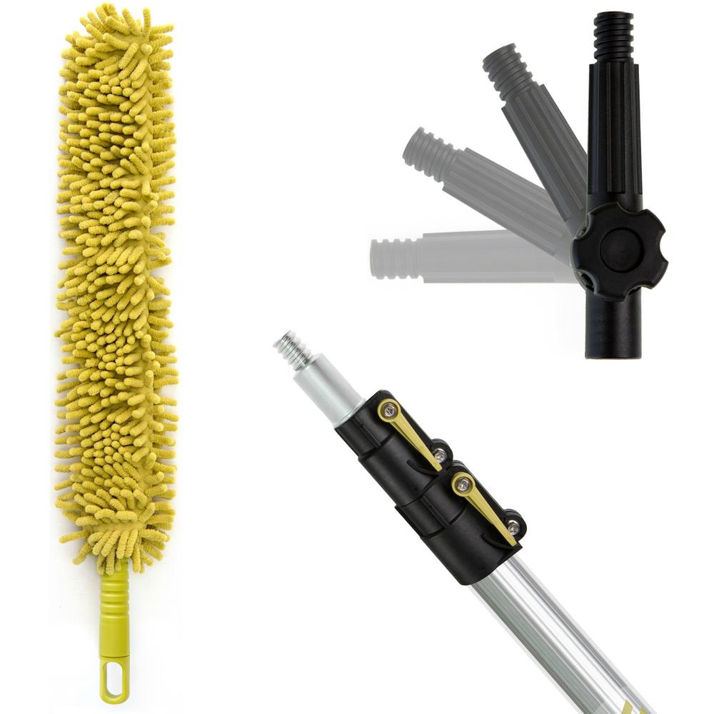 DocaPole 5 ft. to 12 ft. Extension Pole + Microfiber Ceiling Fan Duster