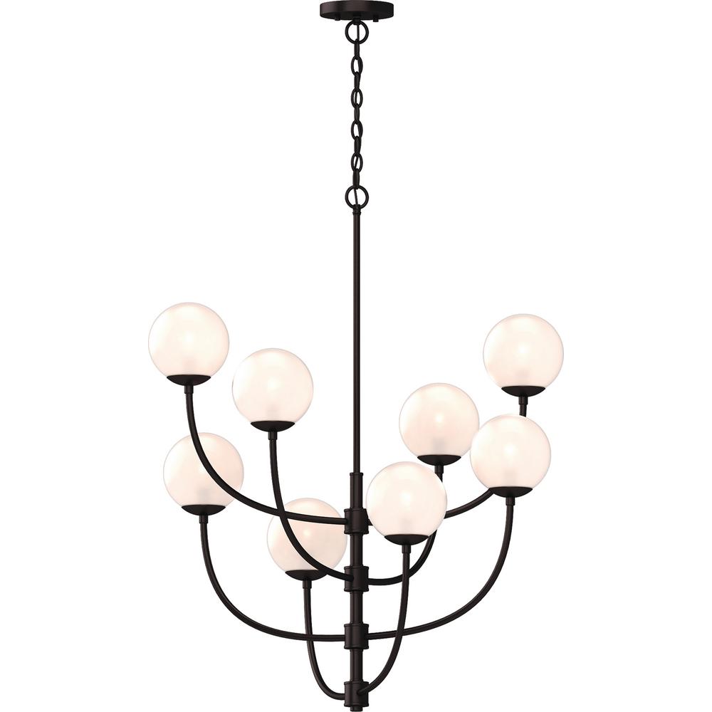 Volume Lighting Lawrence 8 Light Foundry Bronze Indoor Hanging Chandelier With Etched White Cased Gl Round Sphere Globe Orb Shades Volume Lighting Lawrence 8 Light Foundry Bronze Indoor Hanging Chandelier With Etched White Cased Gl Round Sphere Globe Orb Shades