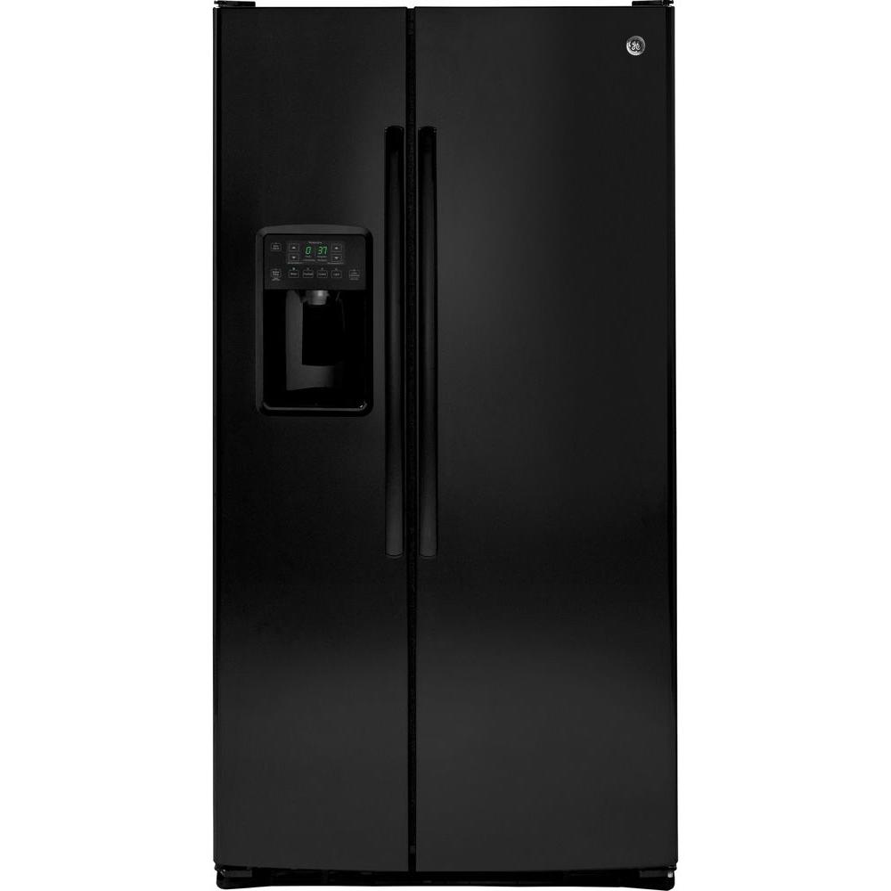 GE 25.3 cu. ft. Side by Side Refrigerator in Black