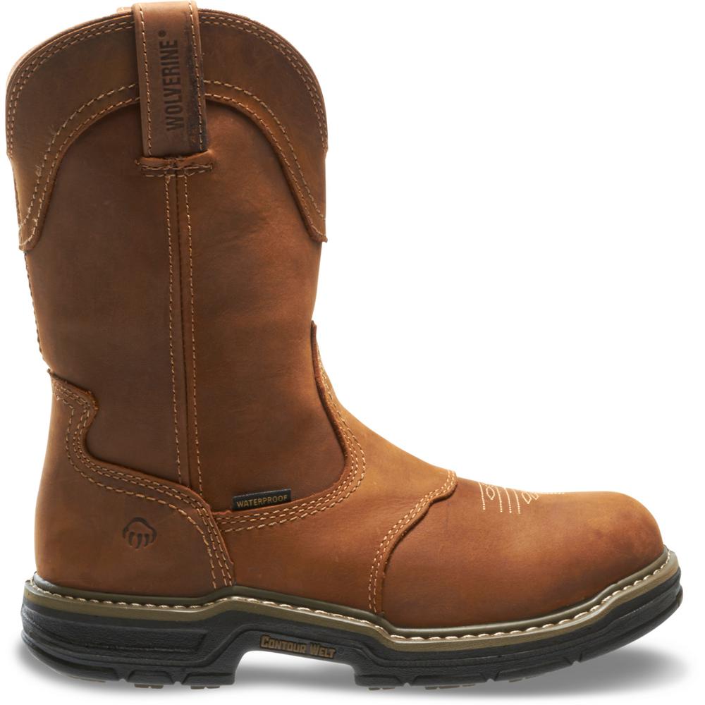 WOLVERINE Men 10/" Boots Pull On Wellington Wedge Oil Resistant Leather