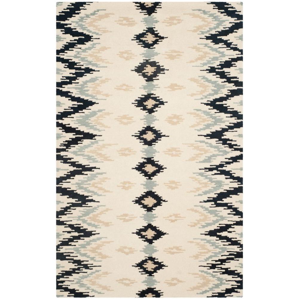 Safavieh Soho Ivory Dark Grey 4 Ft X 6 Area Rug Soh339a The Safavieh Soho Ivory Dark Grey 4 Ft X 6 Area Rug