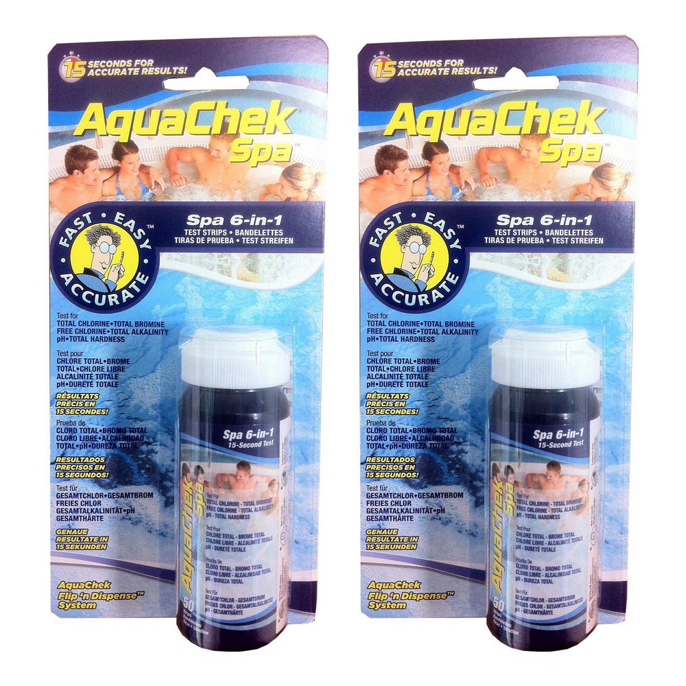 Aquachek Pool 7 In 1 Test Strips Kit 2 Pack 541604 02 The Home Depot Pool Spa 6 In 1 Test Strips 2 Pack