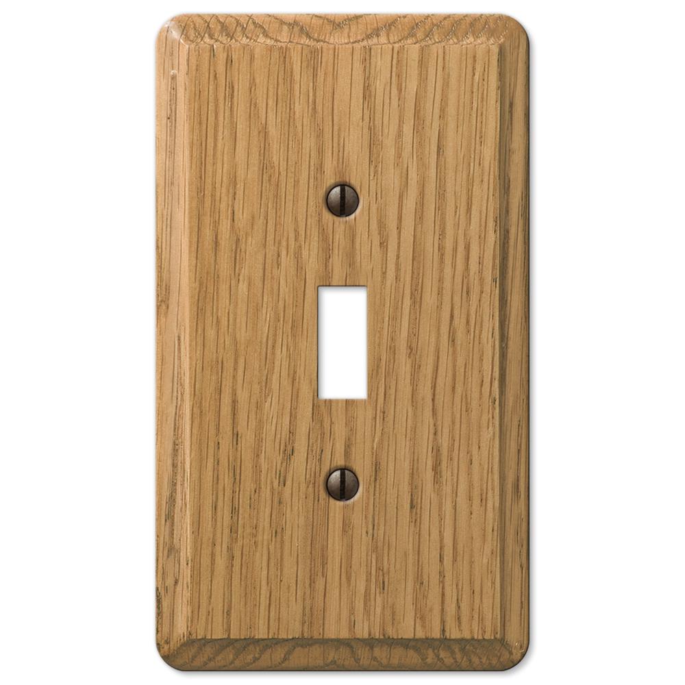 Amerelle Contemporary 1 Toggle Wall Plate Light Oak Amerelle Contemporary 1 Toggle Wall Plate Light Oak