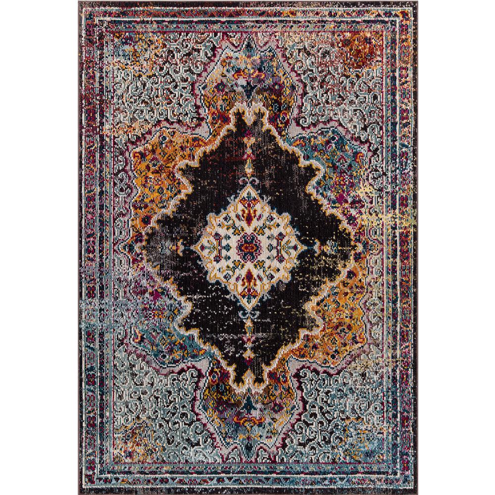 5 X 7 Multi Colored Outdoor Rugs The Home Depot Patio Starlight Multi